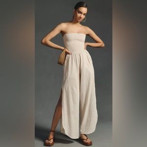 Peixoto Rayon Creamy White Jumpsuit-Anthropologie